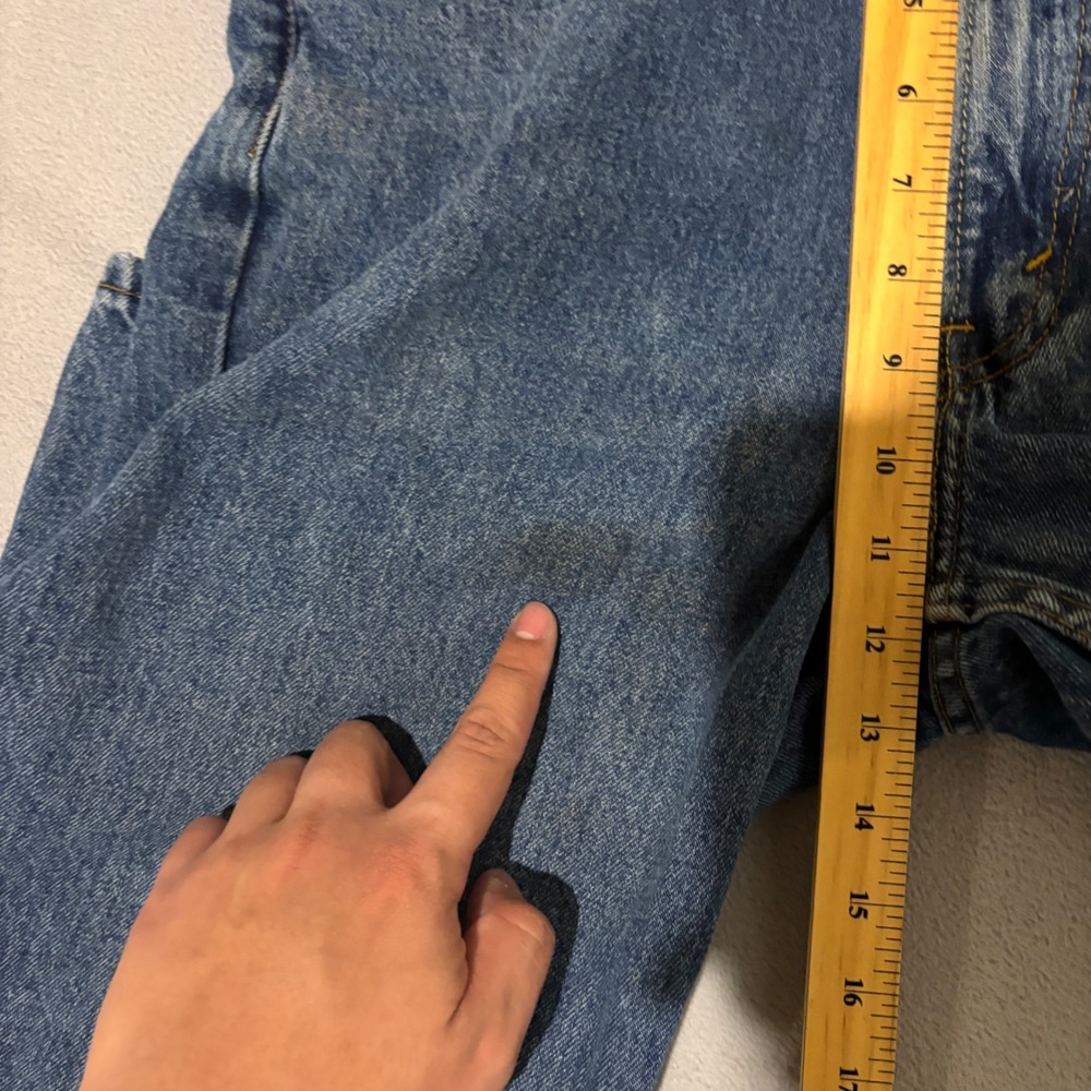 Levis 550 Relaxed Fit Jeans Mens 36x34 Blue Medium Wash Denim Grunge Casual - Picture 4 of 9